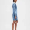 Denim mini-jurk met zakken
