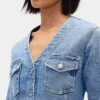 Denim mini-jurk met zakken