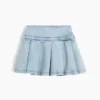 Denim mini-plooirok voor kinderen