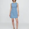 Denim mini-shiftjurk