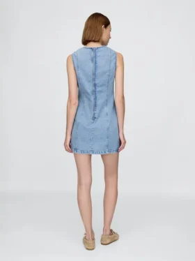 Denim mini-shiftjurk