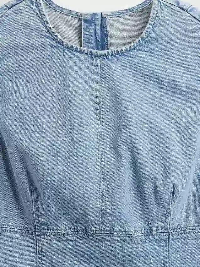 Denim mini-shiftjurk
