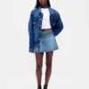 Denim minirok met riemen