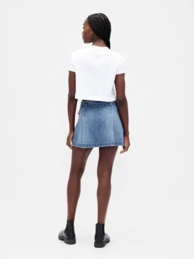 Denim minirok met riemen