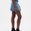 Denim minirok met riemen