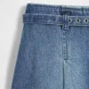 Denim minirok met riemen