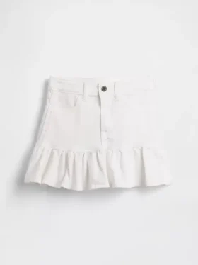 Denim minirok met ruches voor kinderen