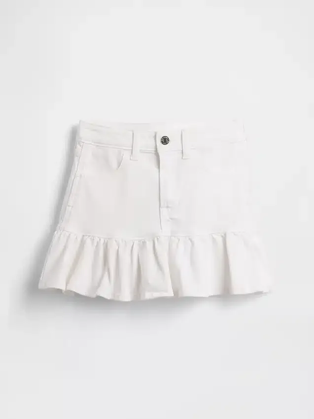 Denim minirok met ruches voor kinderen