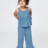 Denim-outfitset met ruches voor Baby & Peuter