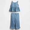 Denim-outfitset met ruches voor Baby & Peuter