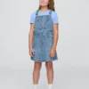Denim overgooierjurk voor kinderen
