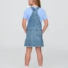 Denim overgooierjurk voor kinderen