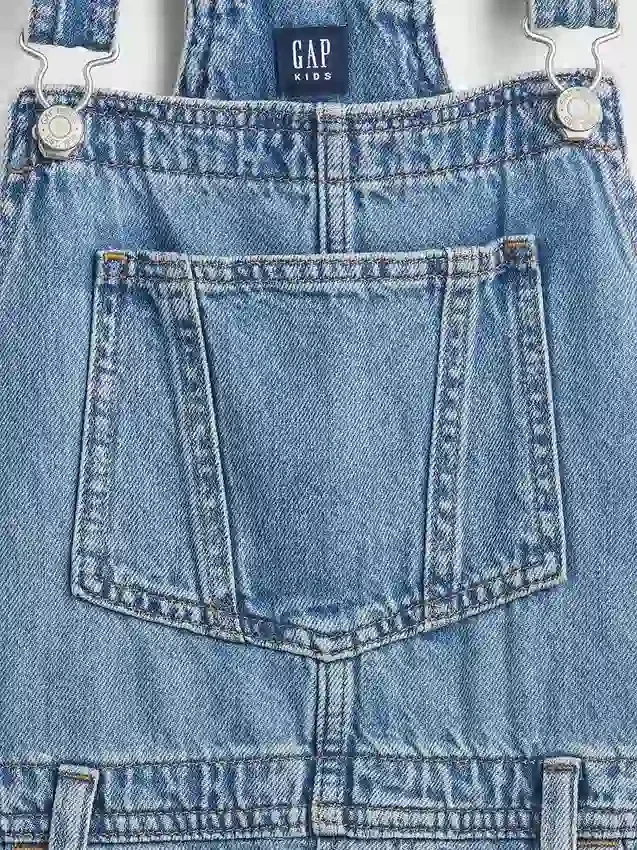 Denim overgooierjurk voor kinderen