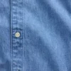 Denim overhemd met rechte zoom en relaxte pasvorm