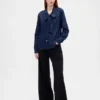 Denim overhemd met strik