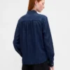 Denim overhemd met strik