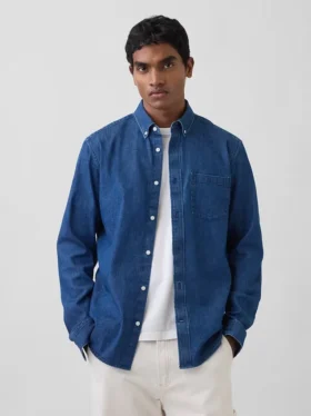 Denim overhemd met zakken