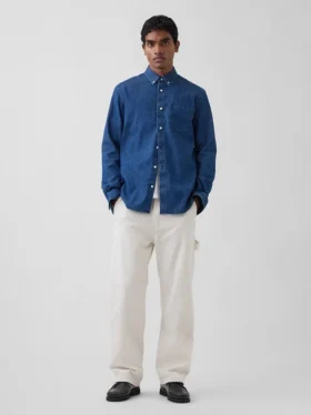 Denim overhemd met zakken