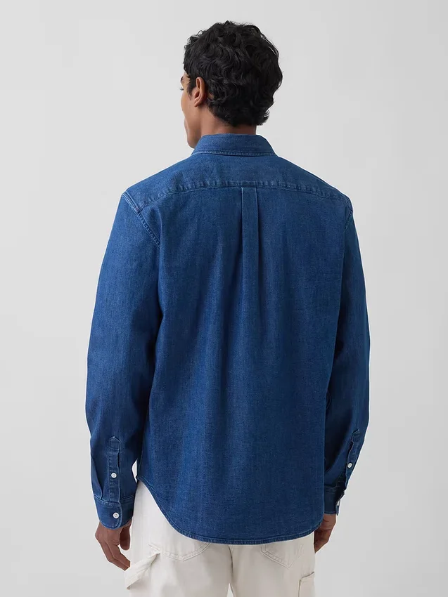 Denim overhemd met zakken
