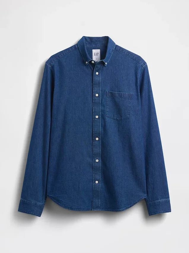 Denim overhemd met zakken