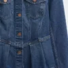 Denim peplum-jasje