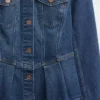 Denim peplum-jasje