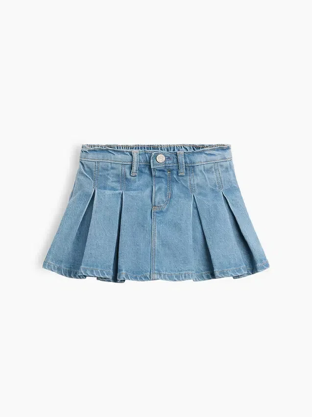 Denim plooijurkje voor Baby & Peuter