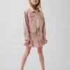 Denim rok met ruches voor kinderen