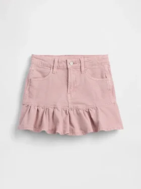Denim rok met ruches voor kinderen
