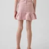 Denim rok met ruches voor kinderen