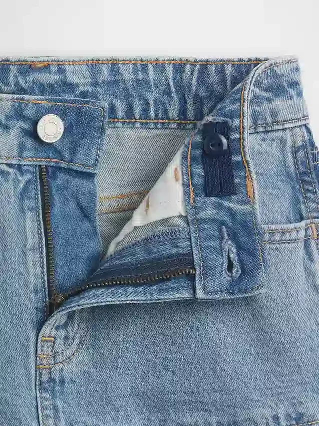 Denim rok met ruches voor kinderen