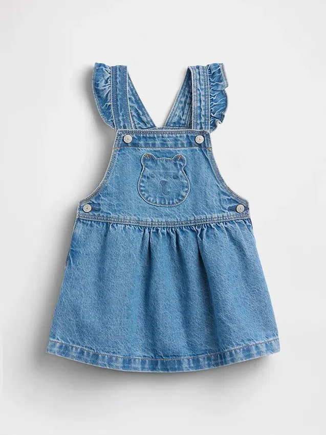 Denim rokje met zakjes in de vorm van een beertje voor Baby & Peuter