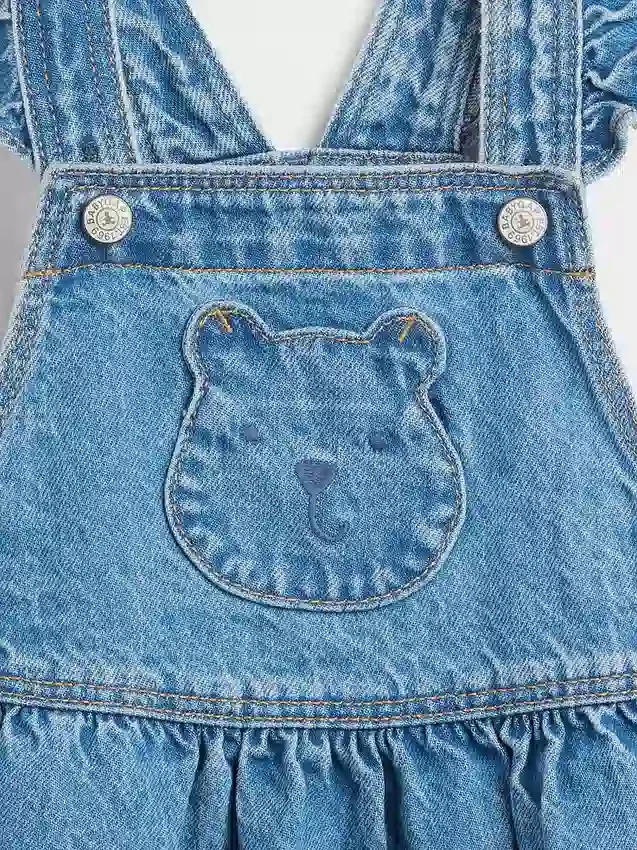 Denim rokje met zakjes in de vorm van een beertje voor Baby & Peuter