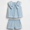 Denim-set met strik voor Baby & Peuter
