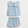 Denim-set met strik voor Baby & Peuter