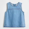 Denim shell tanktop voor kinderen