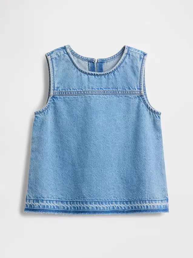Denim shell tanktop voor kinderen