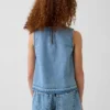 Denim shell tanktop voor kinderen