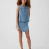 Denim shell tanktop voor kinderen