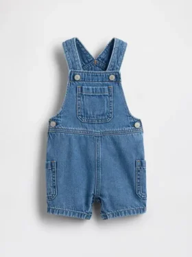 Denim-shortalls voor baby’s