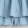 Denim skort met gelaagde rok voor kinderen