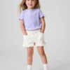 Denim Stride-korte broek met ruches voor Baby & Peuter