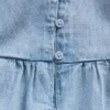 Denim tanktop met gelaagde zoom voor kinderen
