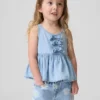 Denim tanktop met strik voor Baby & Peuter