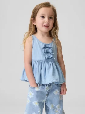 Denim tanktop met strik voor Baby & Peuter