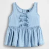 Denim tanktop met strik voor Baby & Peuter