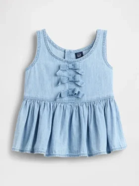 Denim tanktop met strik voor Baby & Peuter