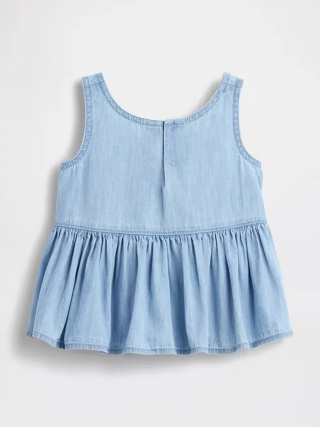 Denim tanktop met strik voor Baby & Peuter