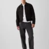 Denim werkjas met boxy pasvorm
