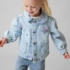 Denim werkjasje met borduursels voor Baby & Peuter